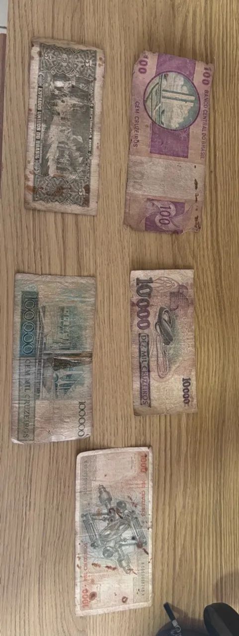 Lote Cédulas e Moedas Antigas do Brasil + Ficha e EUA (Coleção) - Foto 2