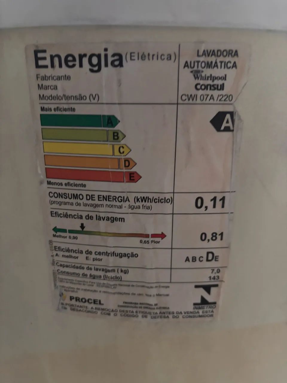 Lavadora cônsul 7kg  - Foto 3