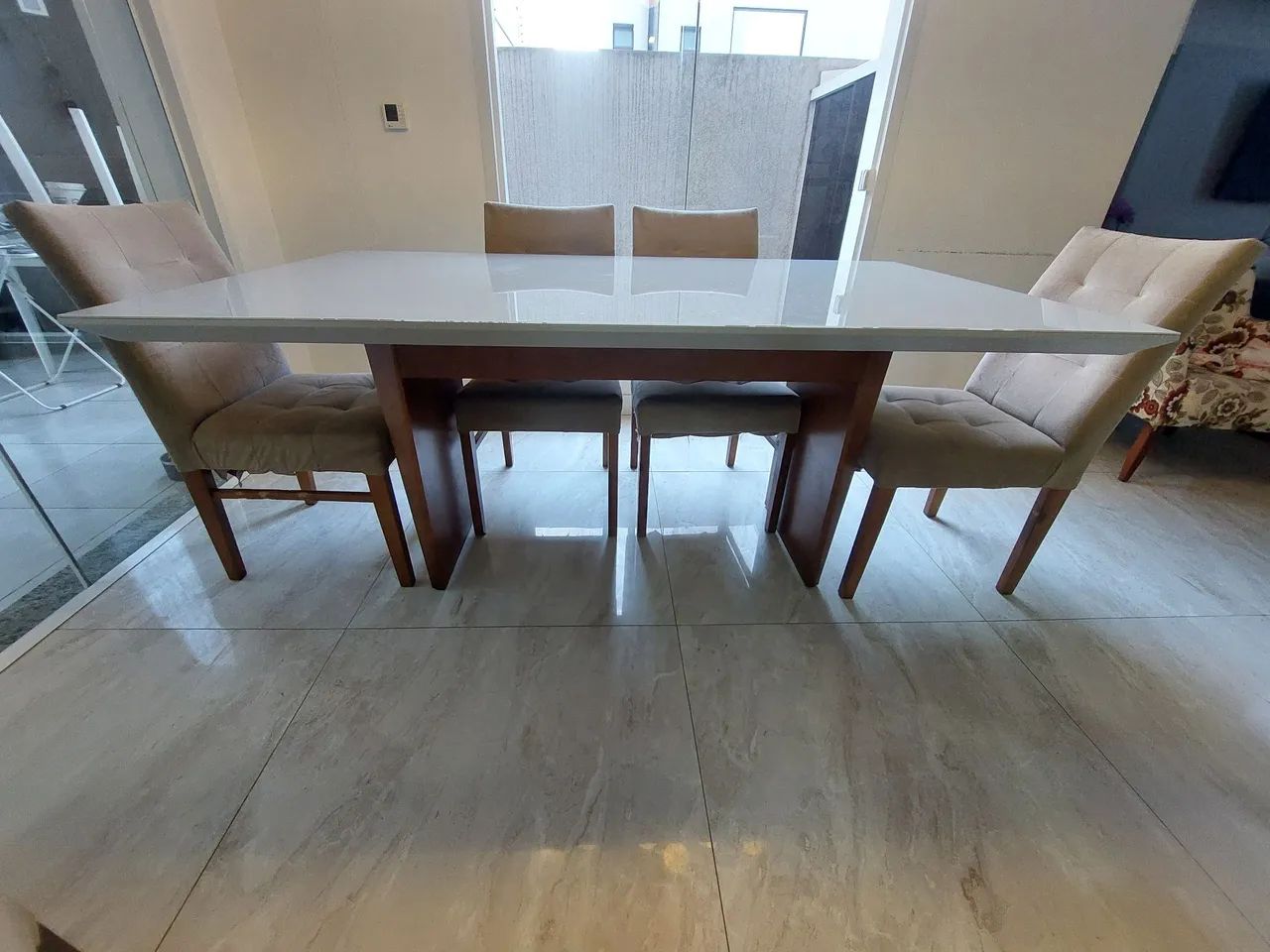 Mesa com tampo em vidro  - Foto 3