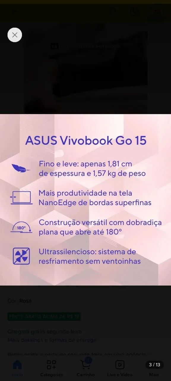 Notebook Asus vivabook Intel Celeron dual core - Foto 5