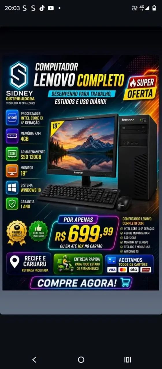Computador da lenovo  - Foto 5