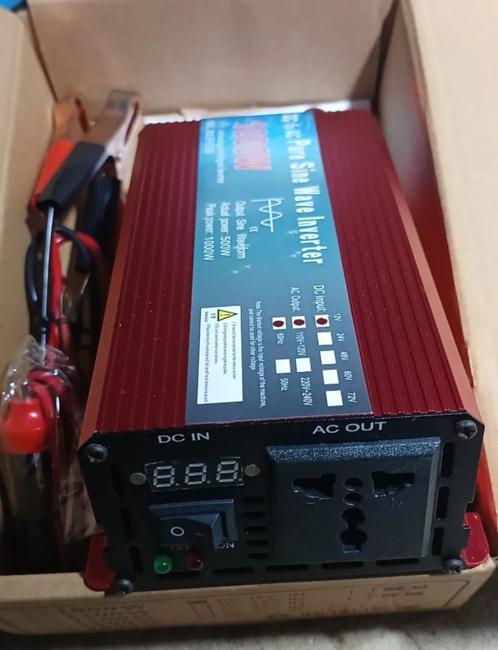 Inversor Onda Senoidal Pura 12V 110V 500W 1000W Jinsi  Obs> ler anúncio - Foto 2