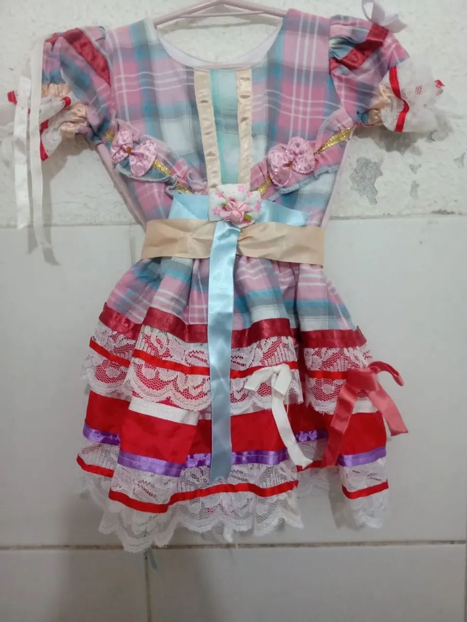 Vestido quadrilha infantil 