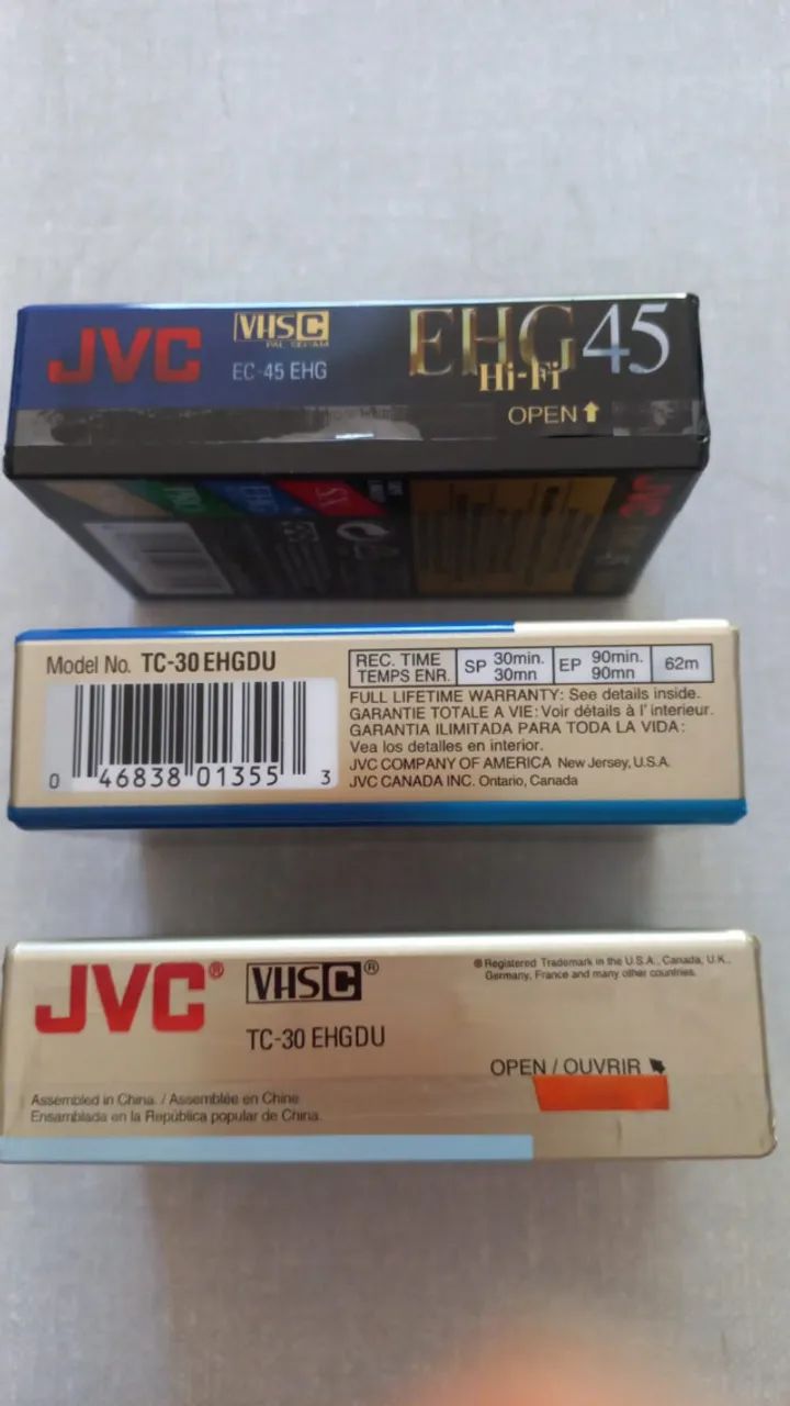 Fita JVC VHS Compacta EHG Hi-Fi - Foto 2