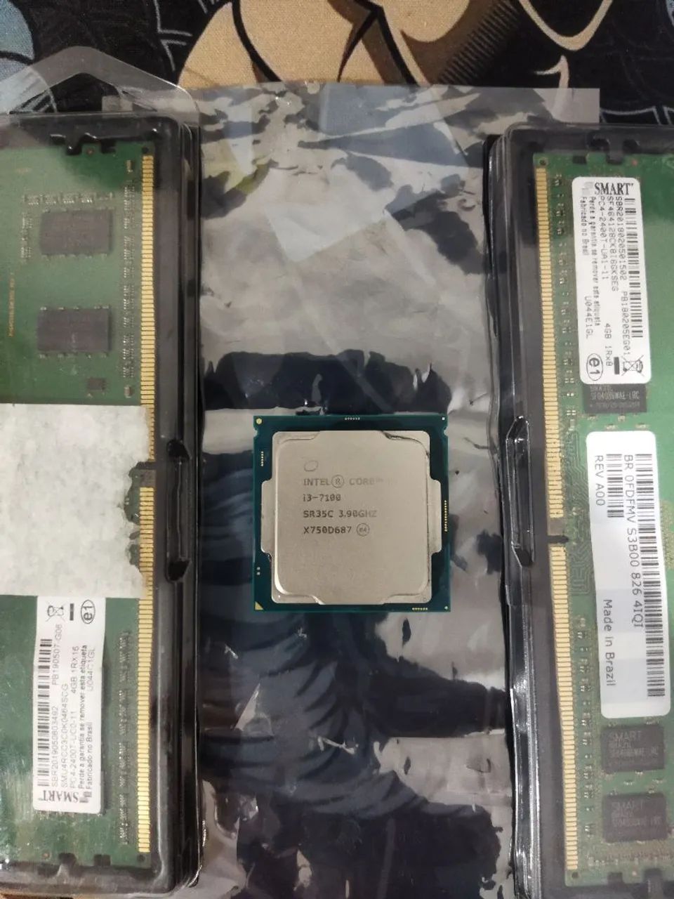 8gb memória RAM 2X4 2400mhz SMART + i3 7100 