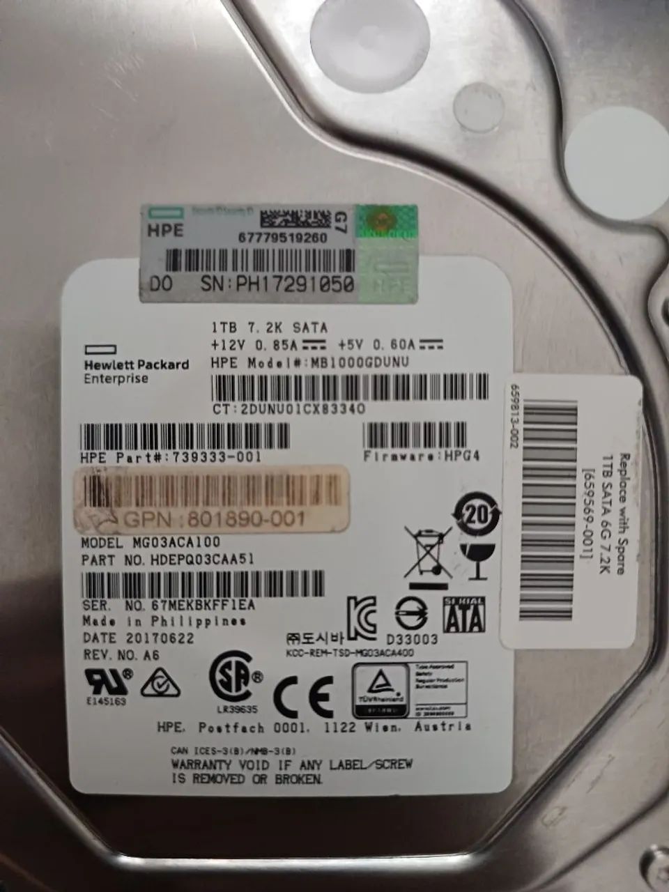 Hd 1tb HP 7.2K Sata 6gb dvr cftv servidores  - Foto 5