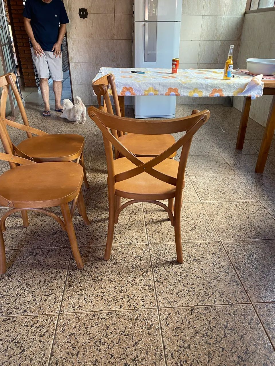 6 cadeiras de jantar de madeira maciça Katrina  - Foto 3