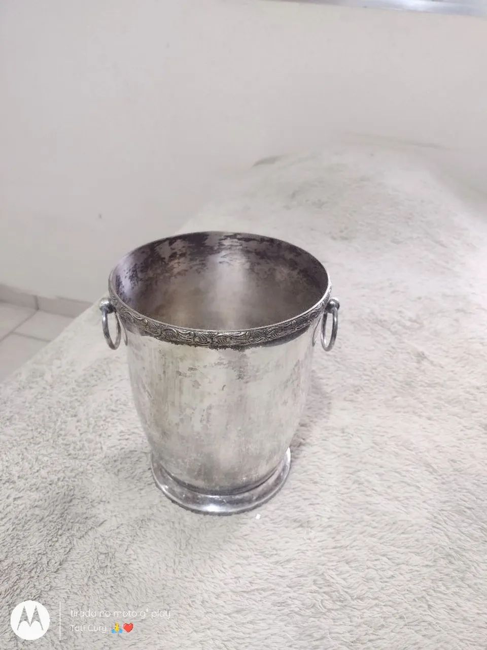 Vendo antigo balde de gelo grande em prata 90 Eberle  - Foto 3
