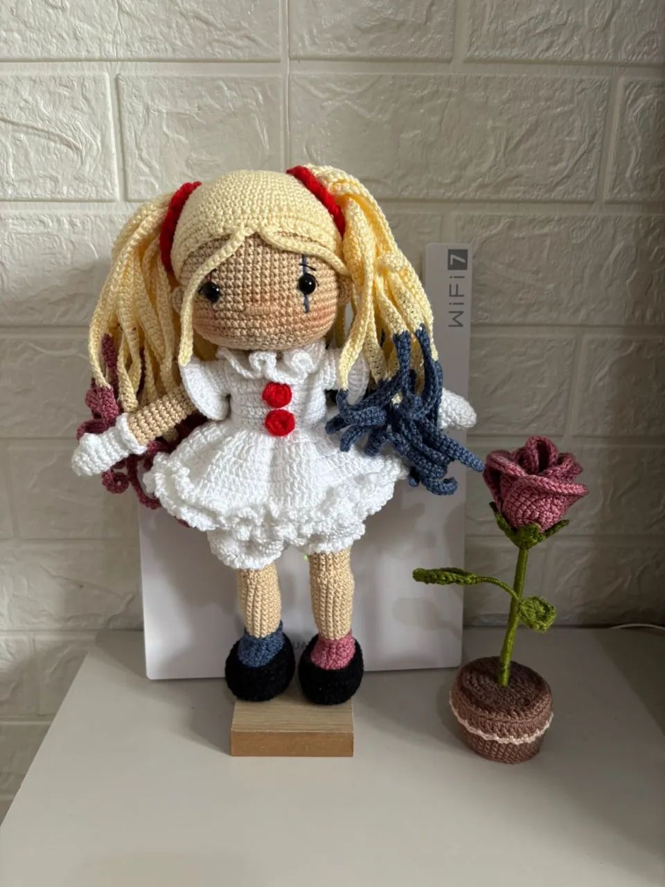 Boneca Amigurumi Arlequina 