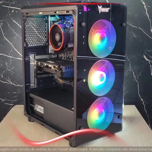 Setup Gamer Ryzen 5 5600X, RX 6600 XT 8GB, 16GB RAM, SSD 240GB, HD 1TB, Gabinete Mavint - Foto 4