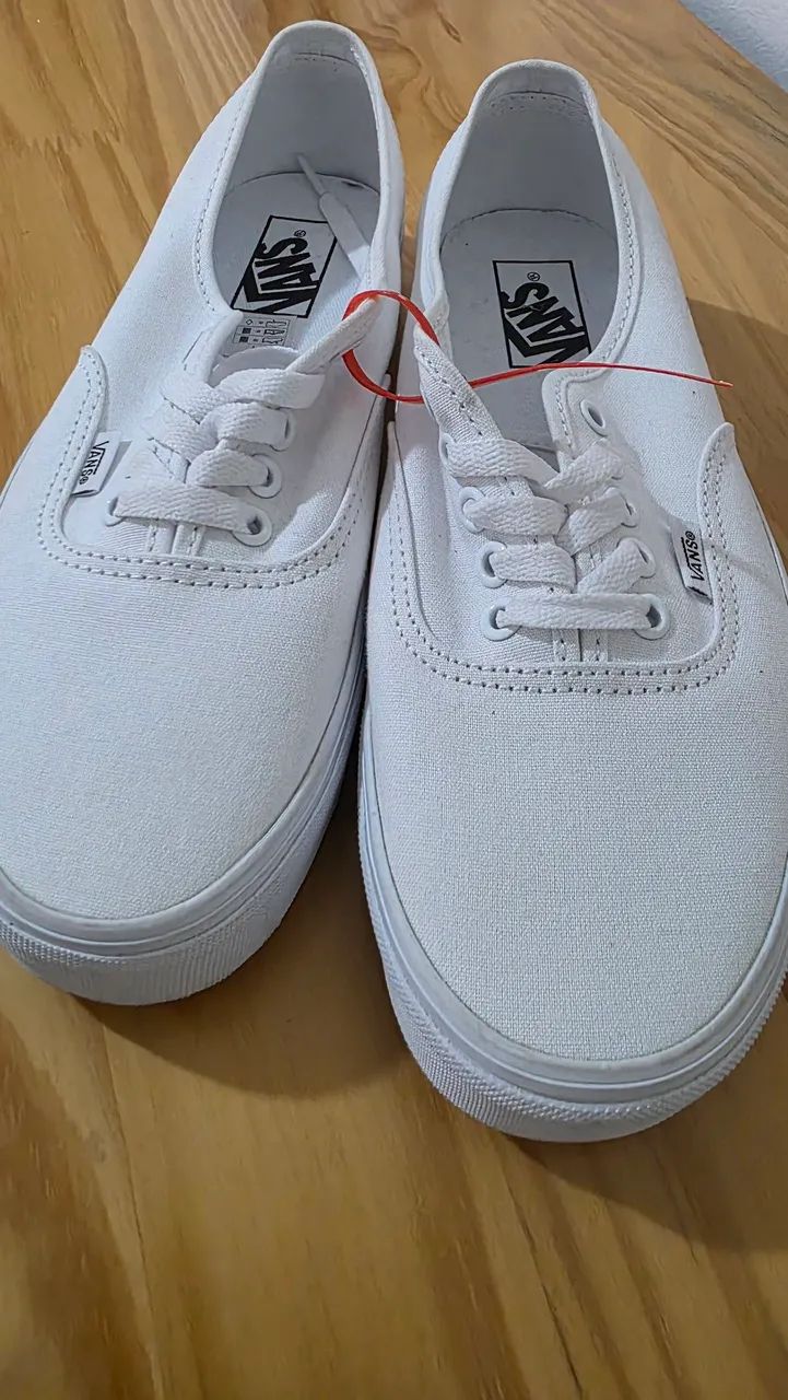 Tenis Vans Authentic White 39 unisex  - Foto 2