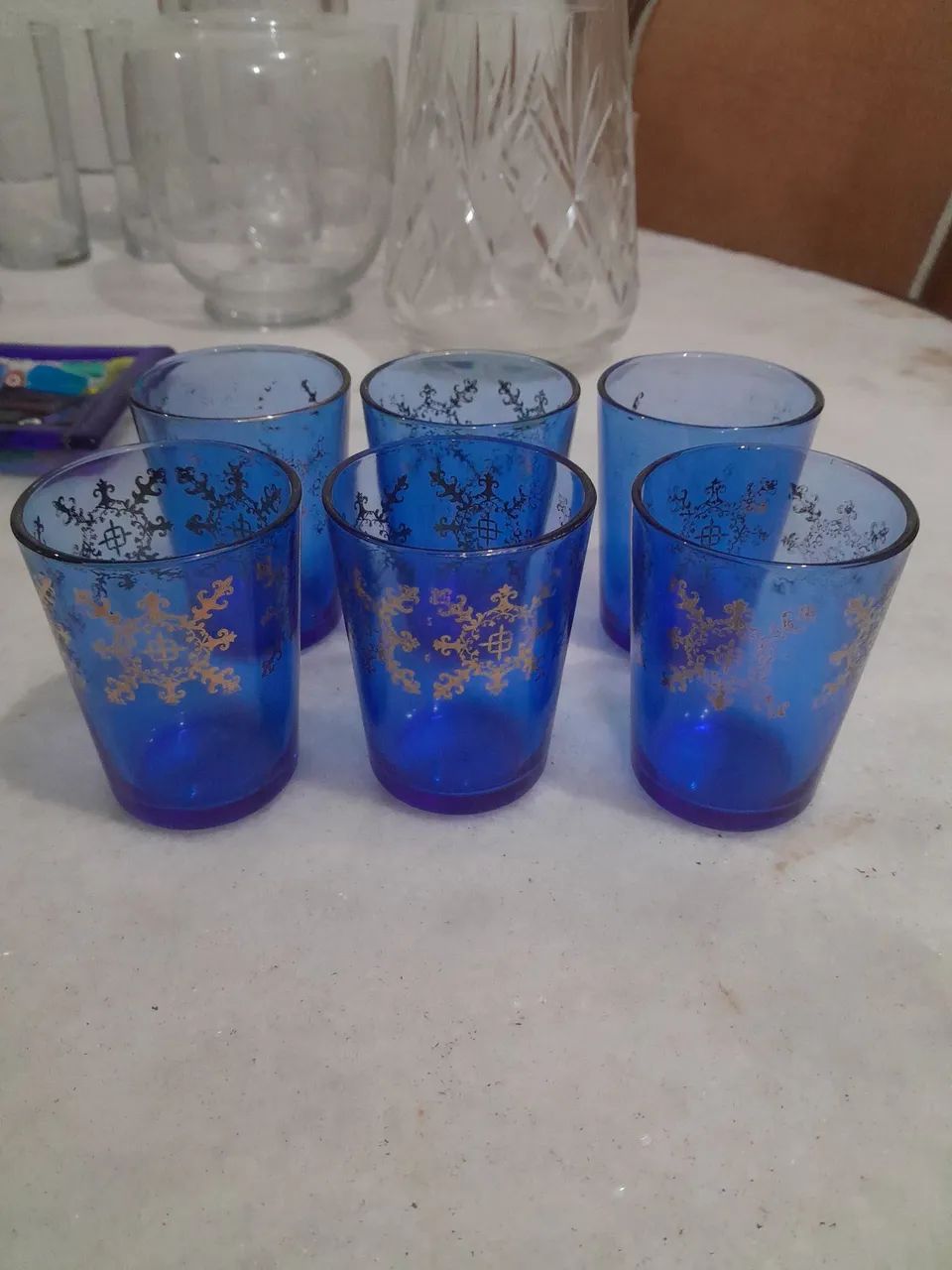Conjunto 6 copos azuis para licor - Foto 2