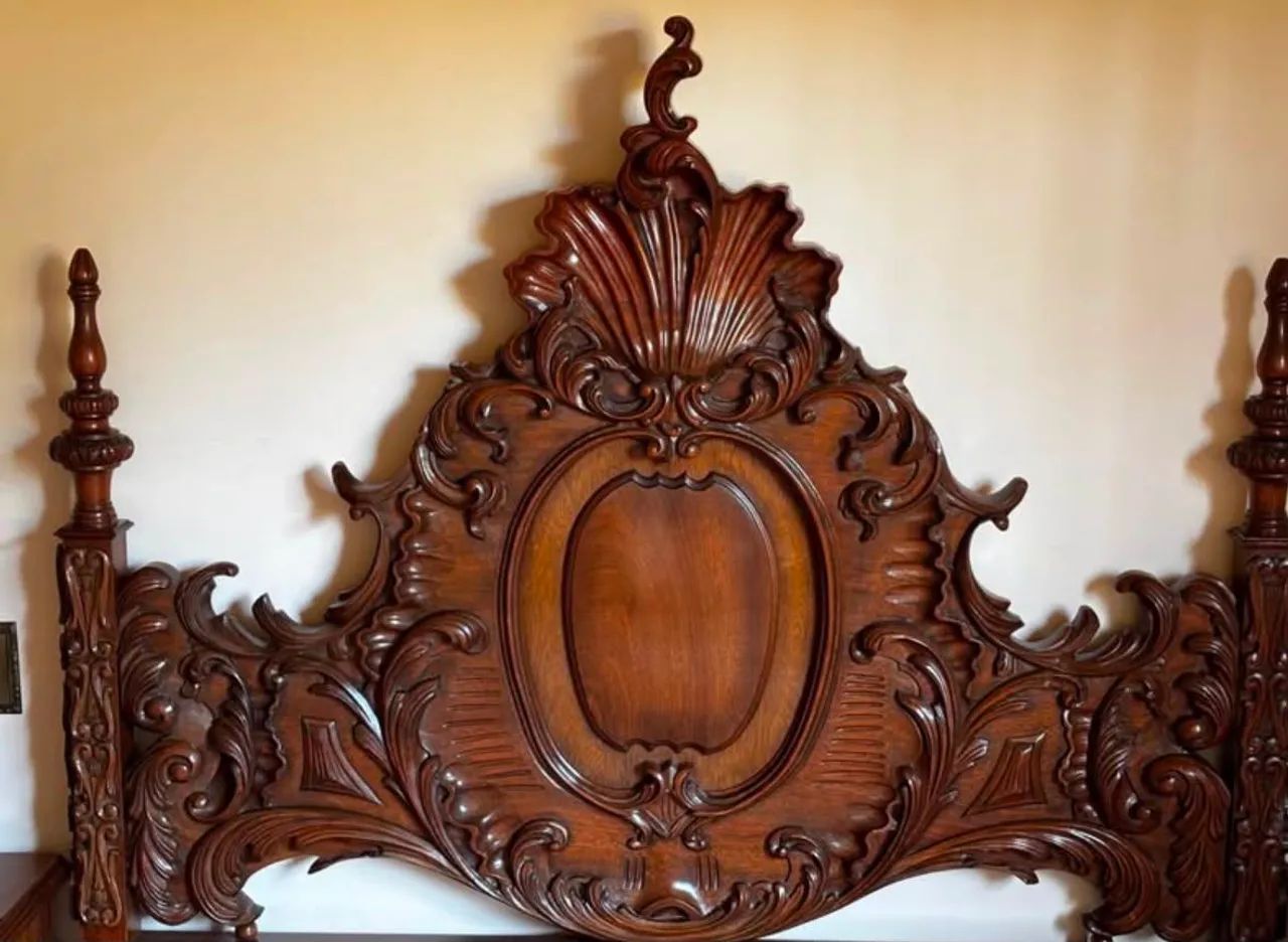 Cama e criados-mudo estilo colonial - Foto 2