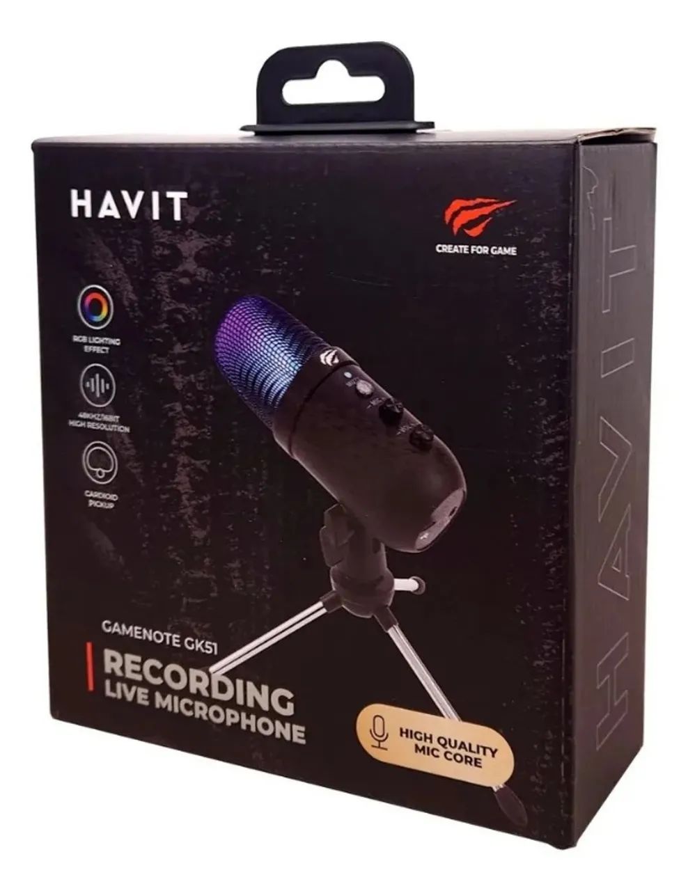Microfone Gamer Usb Rgb Havit Gk51 *ENTREGA GRÁTIS* - Foto 3