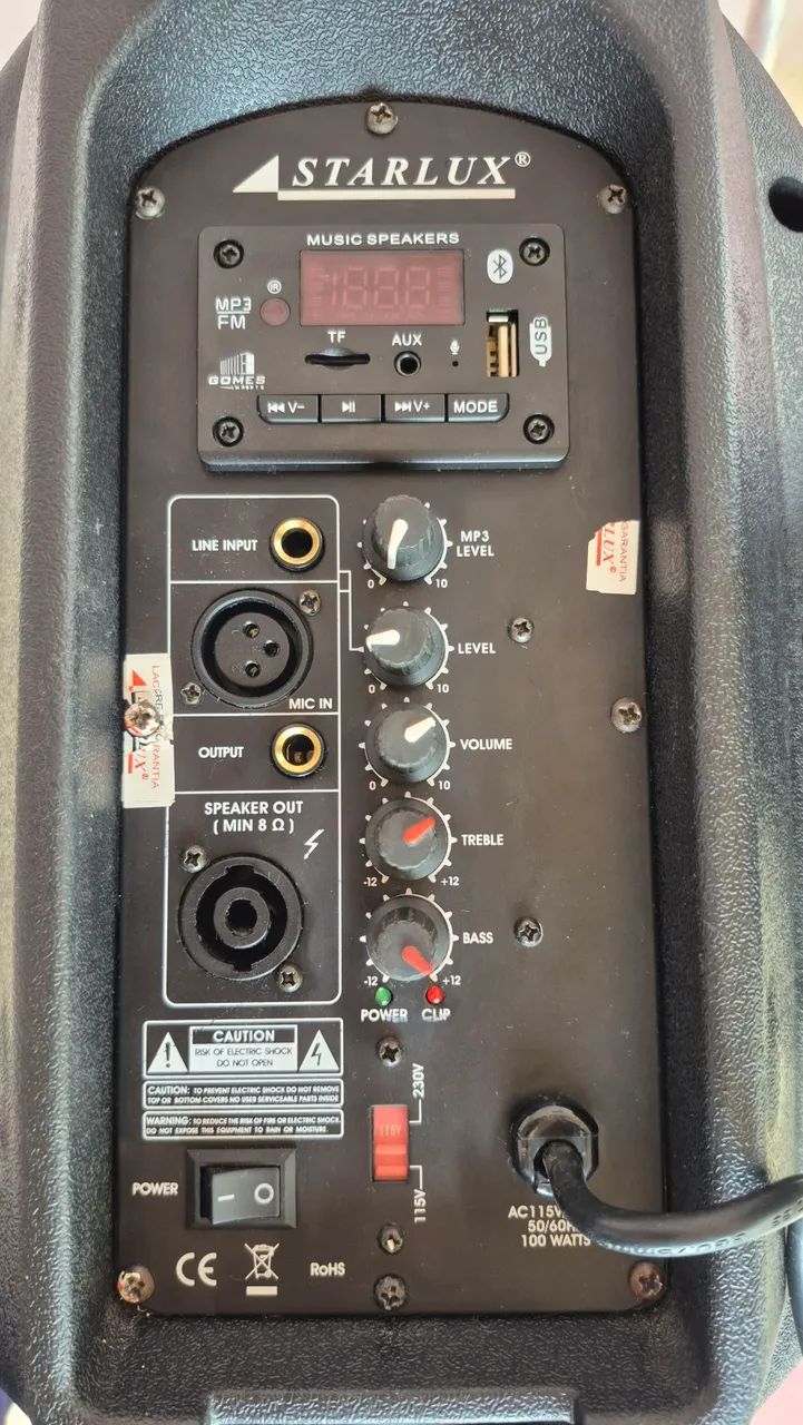 Par de Caixas de Som Ativas Starlux 100W (8 Polegadas) - Com Bluetooth e Capas - Foto 6