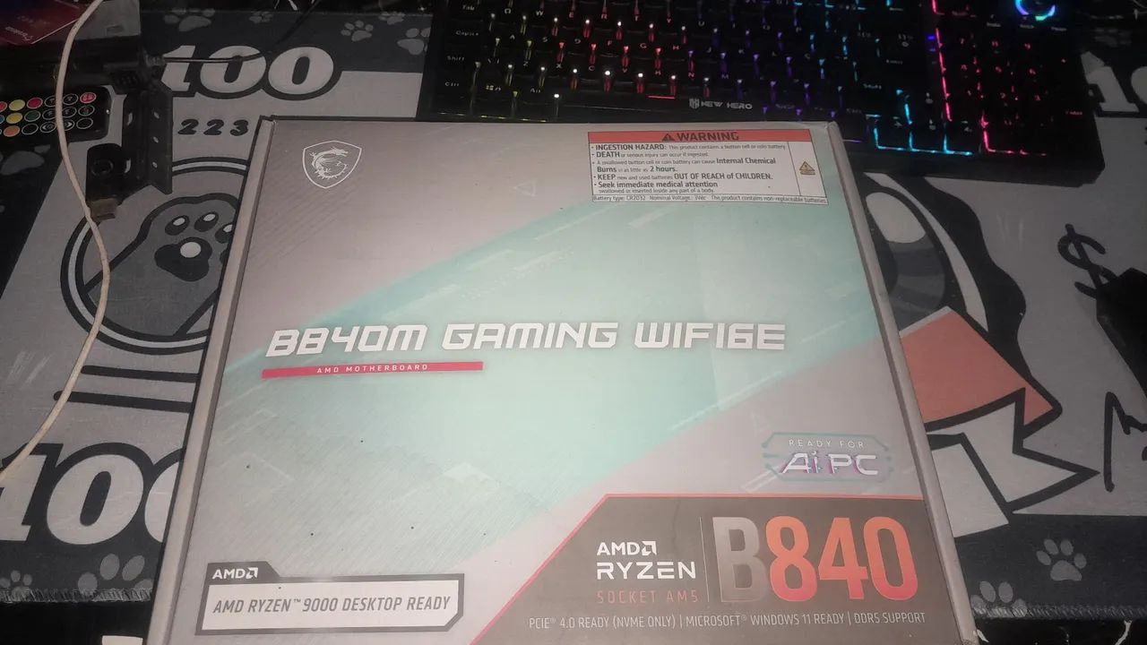 VENDO PLACA MÃE MSI B840M WHITE 