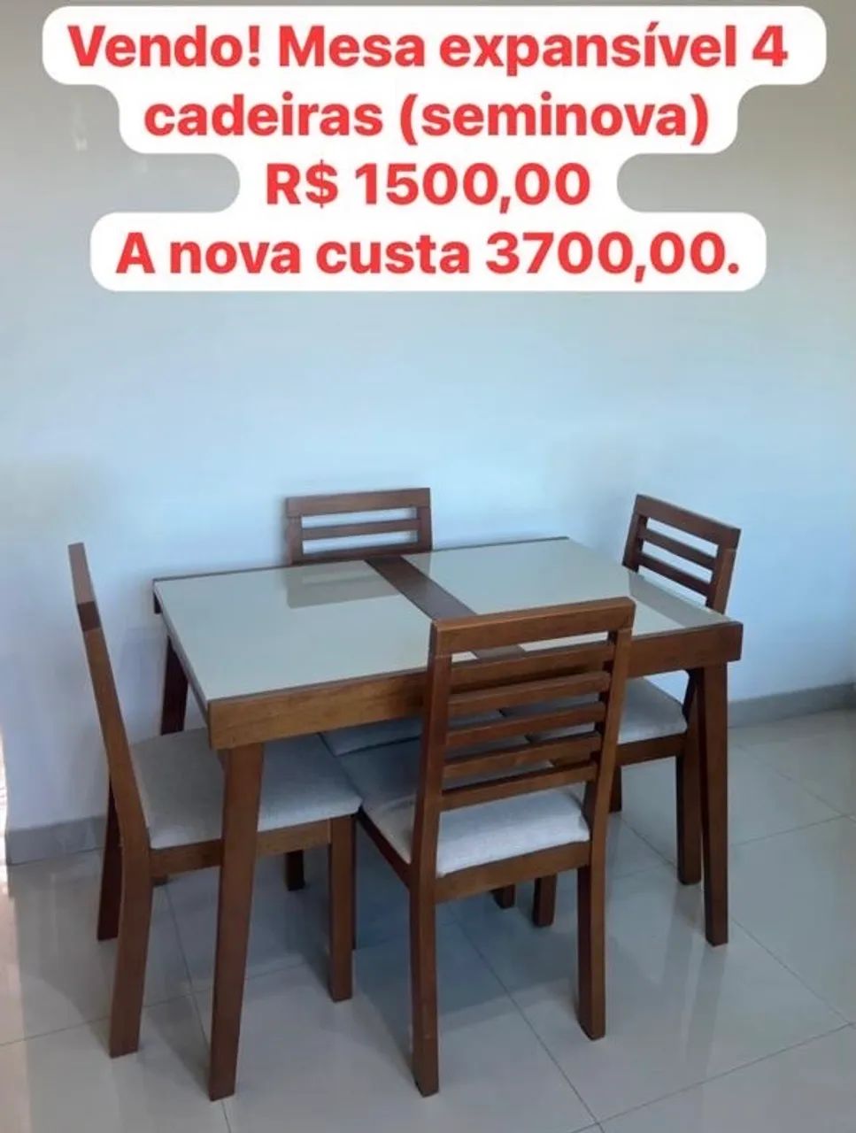 Mesa de 4 lugares.