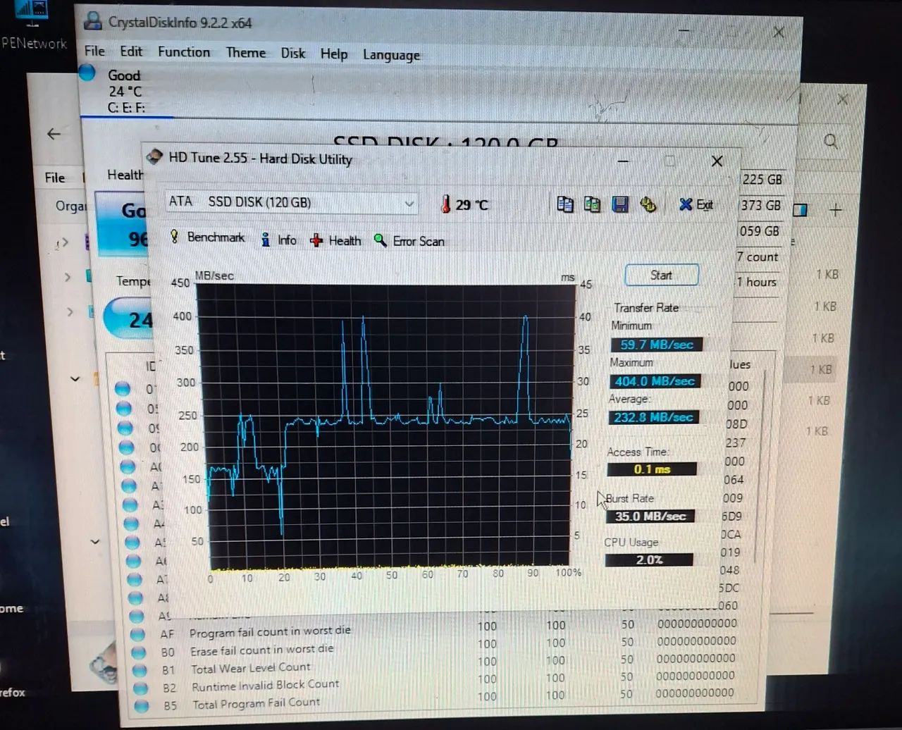 SSD 120GB SATA 3 2.5 Polegadas 96% Saude Apens 141 Horas de Uso - Foto 5
