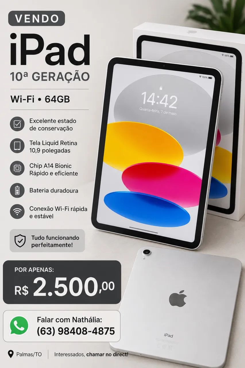 IPAD 10a GERAÇÃO 64 GB