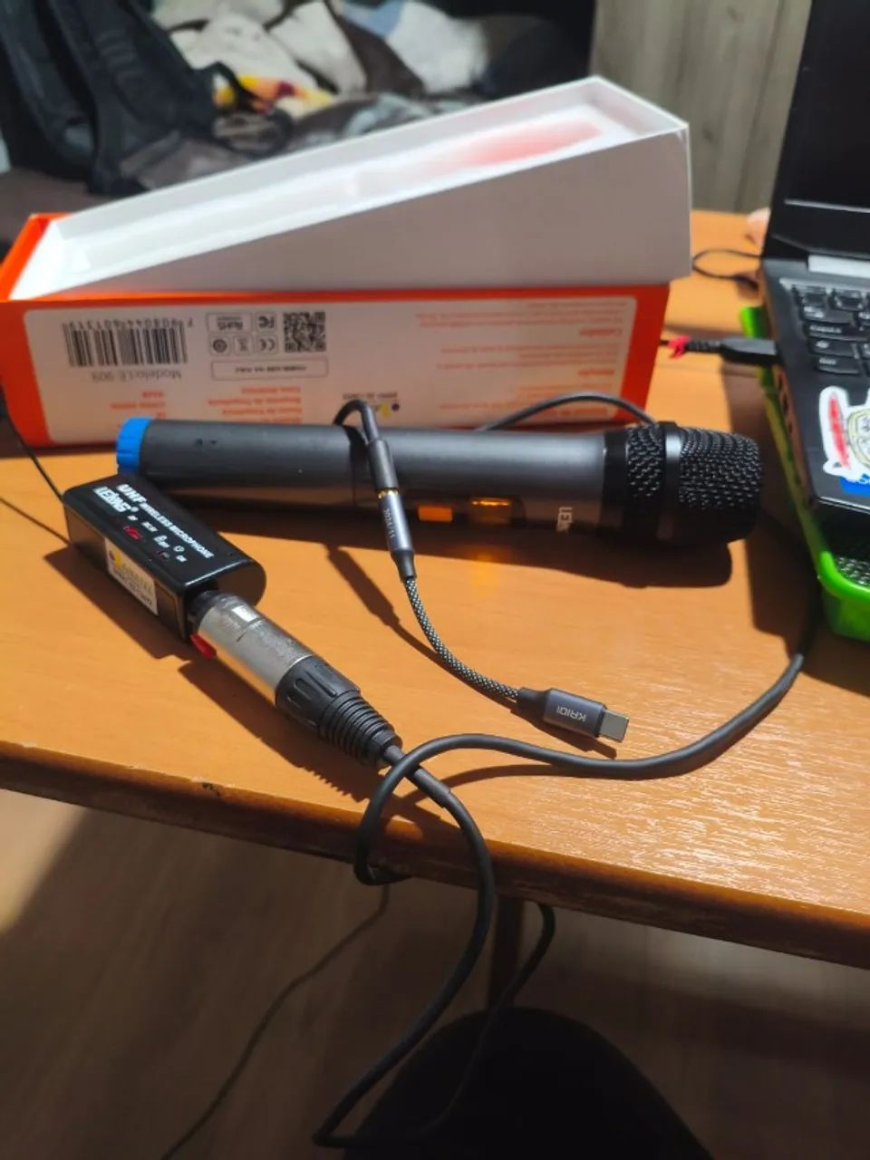 Microfone Sem Fio Receptor Digital Wireless Lelong Le-909 - Foto 3