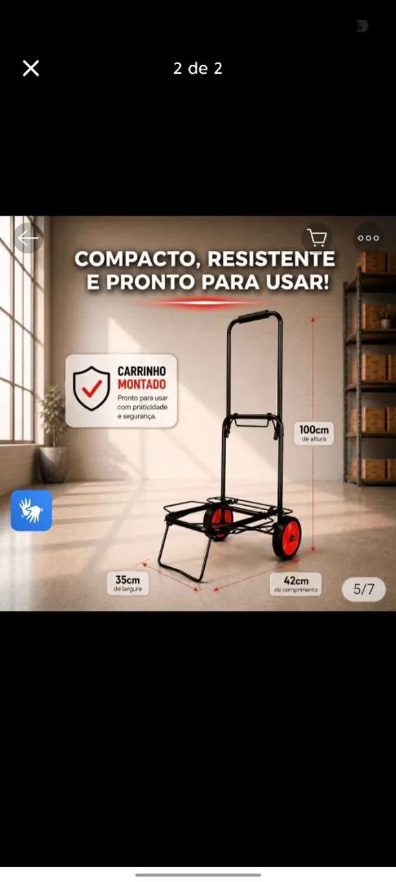 Carrinho de bagagem de mão  - Foto 2