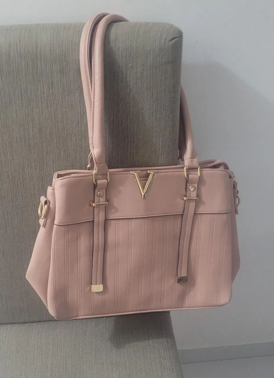 Bolsa Elegante de ombro Nova na cor preto e Nude - Foto 2