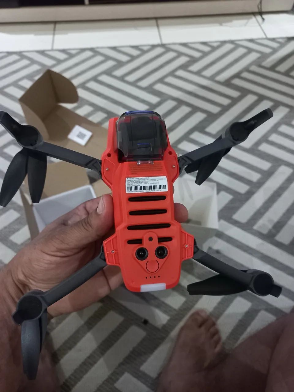 Drone fimi mini 3 laranja 3 eixo câmera 