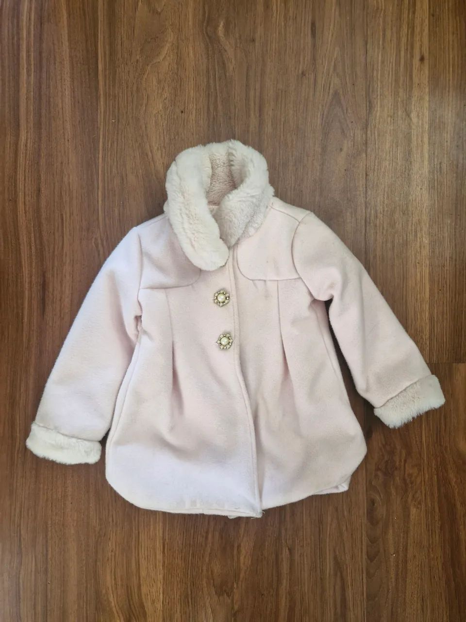 Casaco de algodão com pedras rosa Infantil 