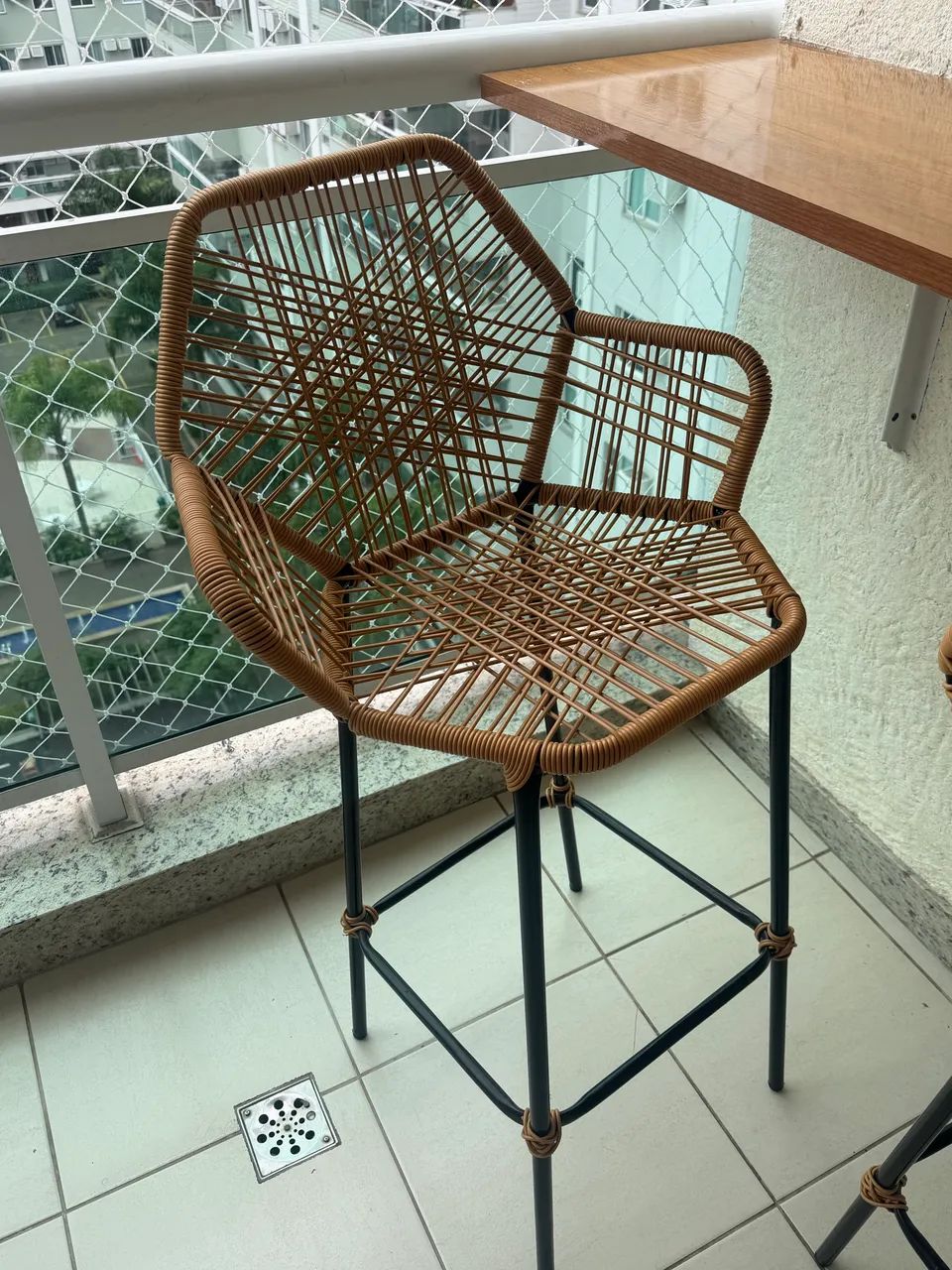 2 Banquetas Altas de Corda/Rattan - Foto 2