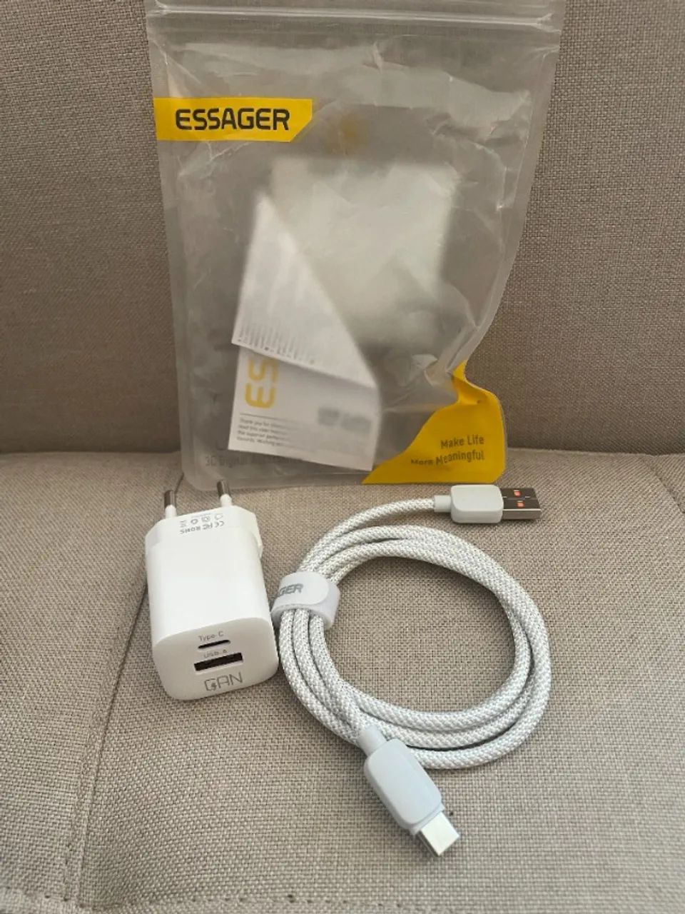 Essager! Kit Carregador e cabo usb c ! Tecnologia PD - Foto 2