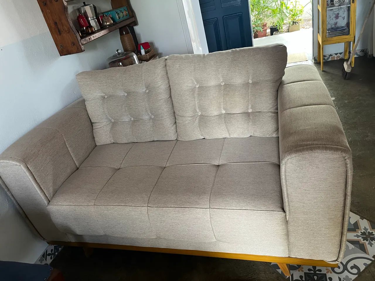 Sofá em linho