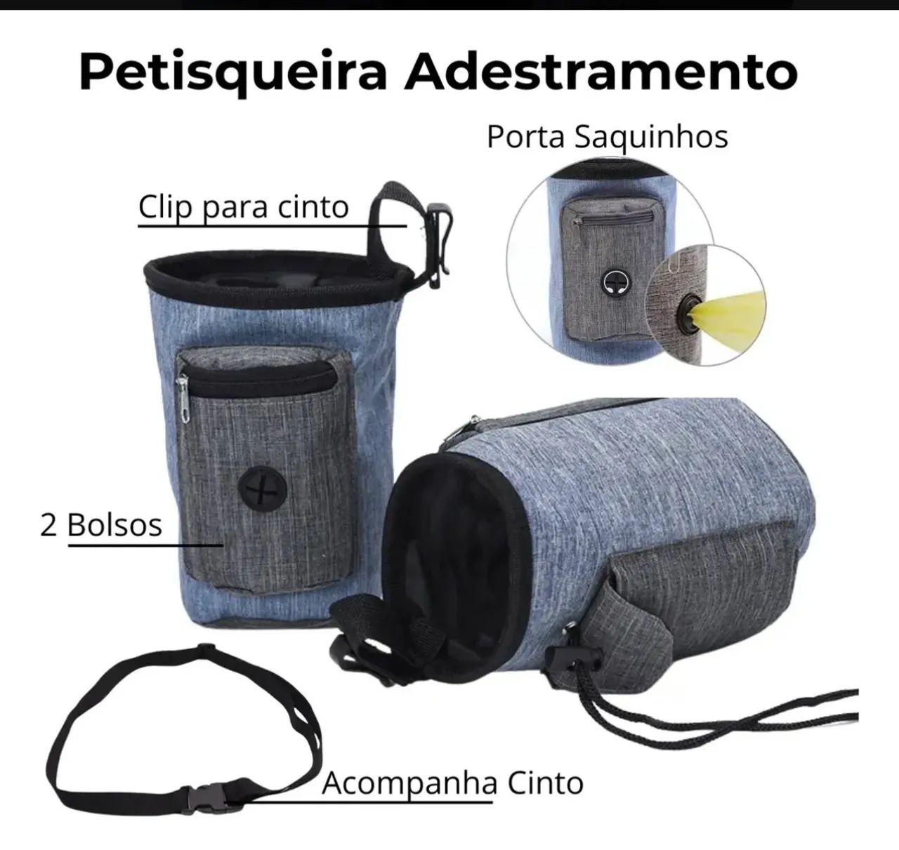 Petisqueira Porta Petiscos para Treinamento e Passeios com Pets - Foto 2