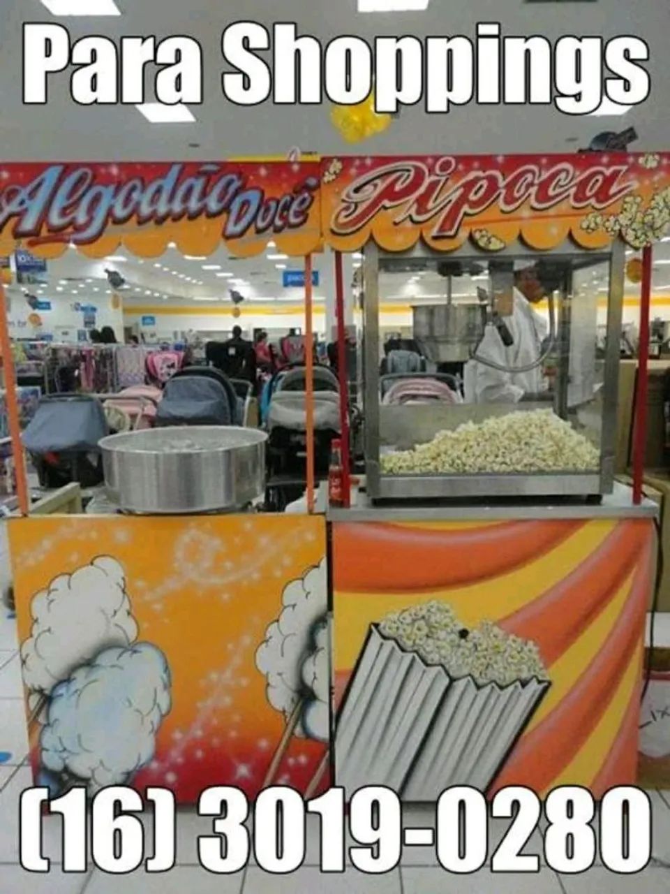 Pipoca para Festas com Algodão doce grátis Tel.: 1630190280 whatsapp  - Foto 2