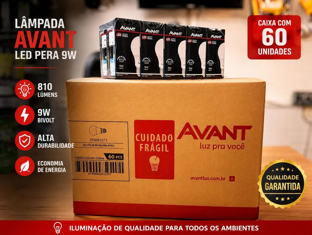 Lâmpada led 9w 60 peças  - Foto 2