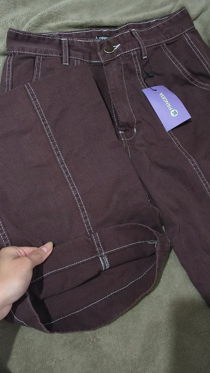 Calça Marrom Teddy da Pangeia - Novo - Foto 3