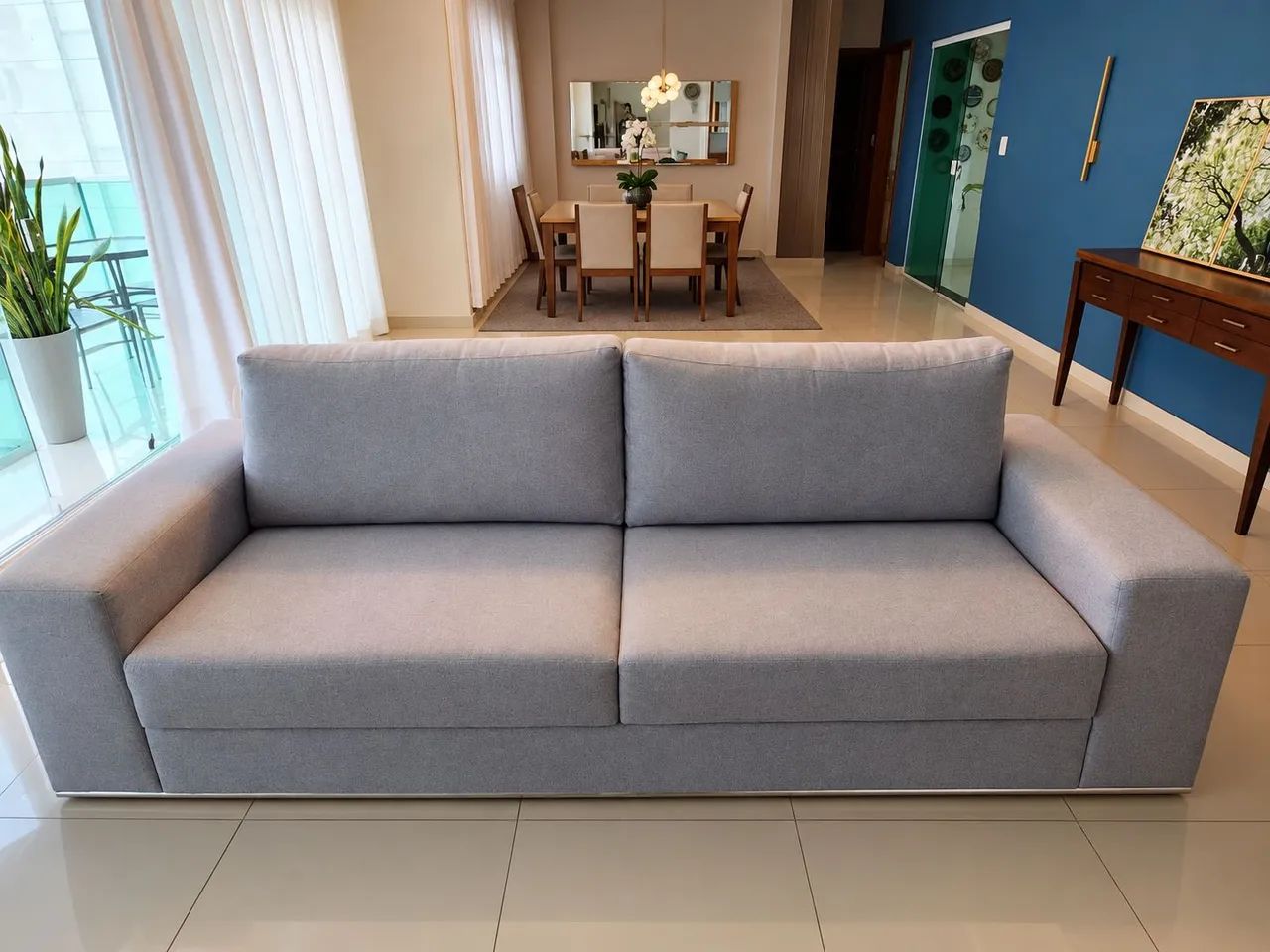 Sofá Linho 2.50m Moderno