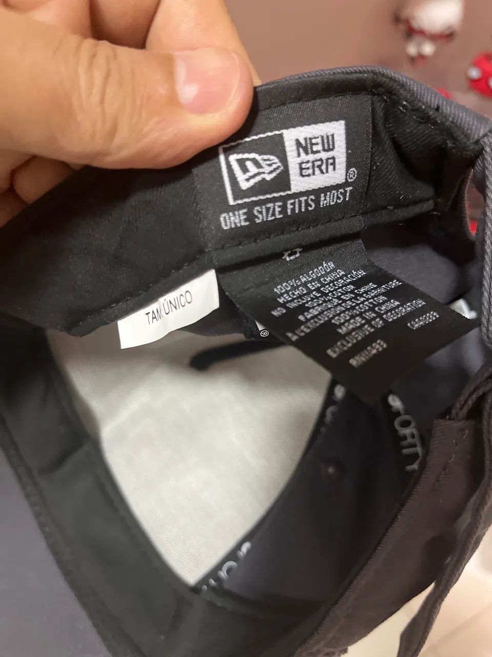 Boné New Era destroyer cinza escuro com branco  - Foto 5