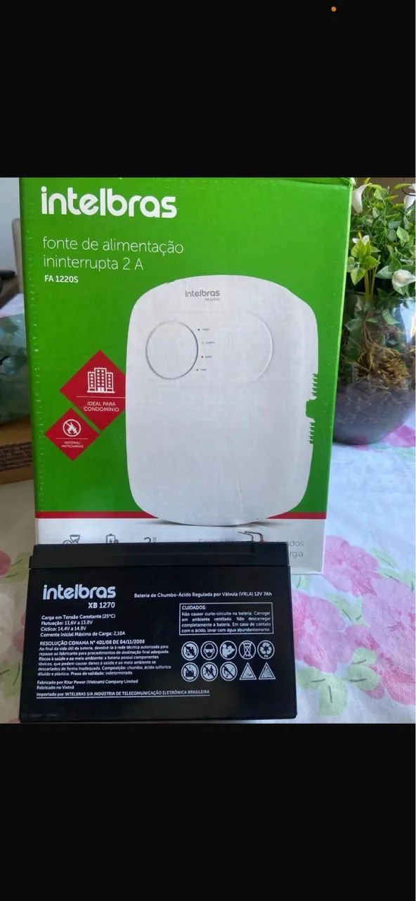 Bateria e fontes ininterrupta Intelbras 