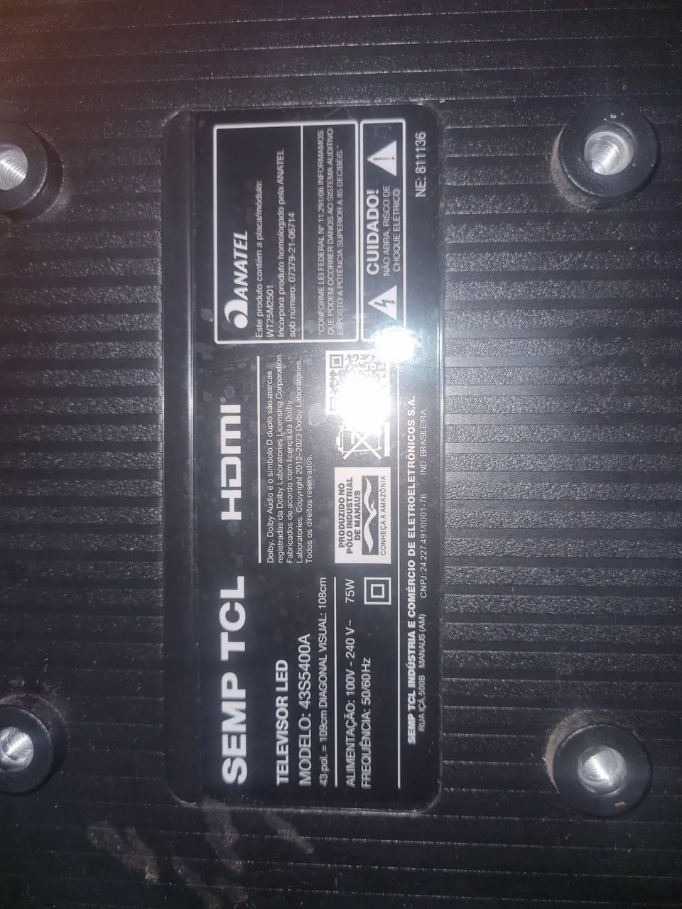 TV TCL 43 POLEGADAS COM DEFEITO - Foto 4