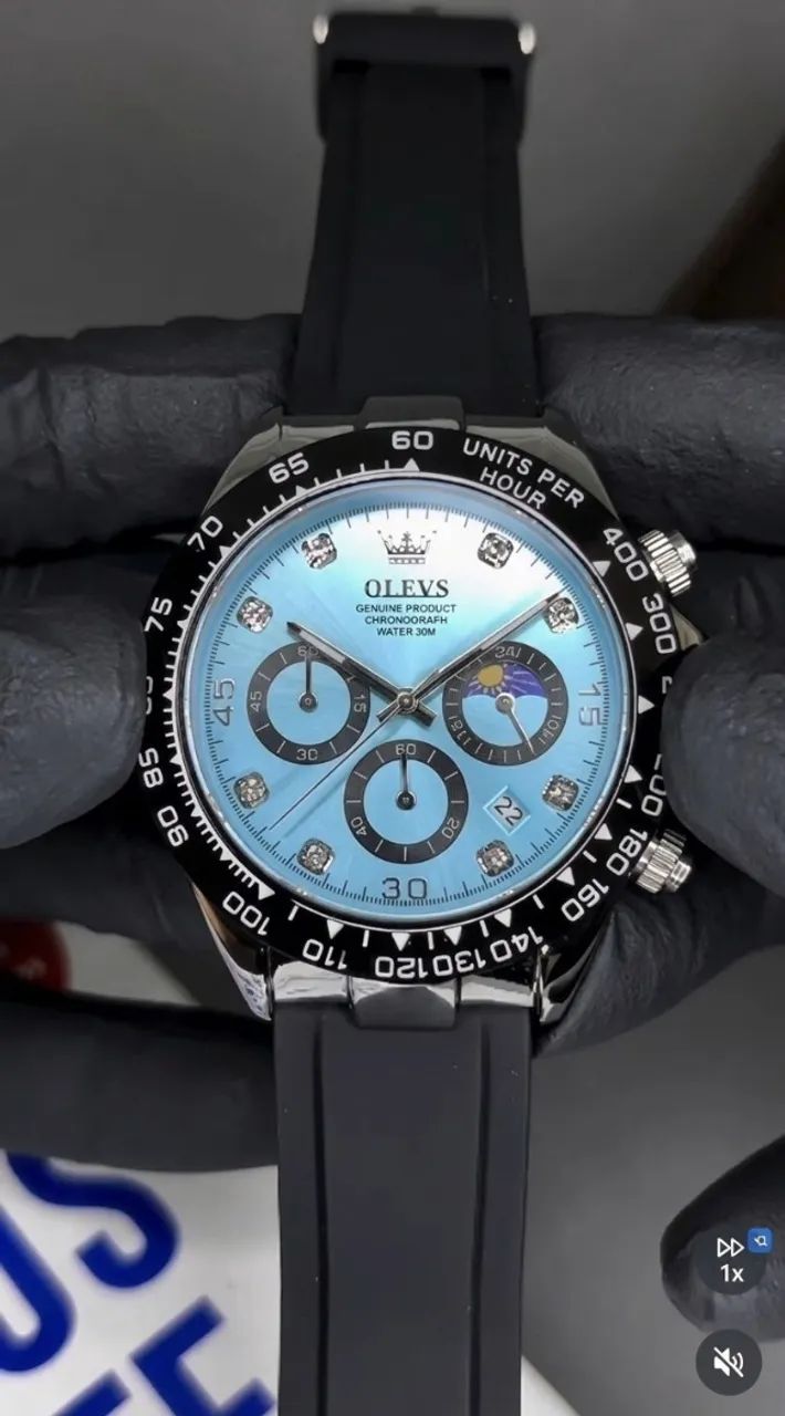  Relógio OLEVS com Pulseira de Silicone Super Confortável