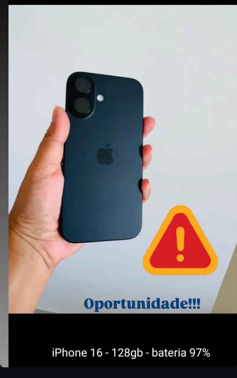 iPhone 16 128gb bateria 97% - Celulares e Smartphones - Jabotiana