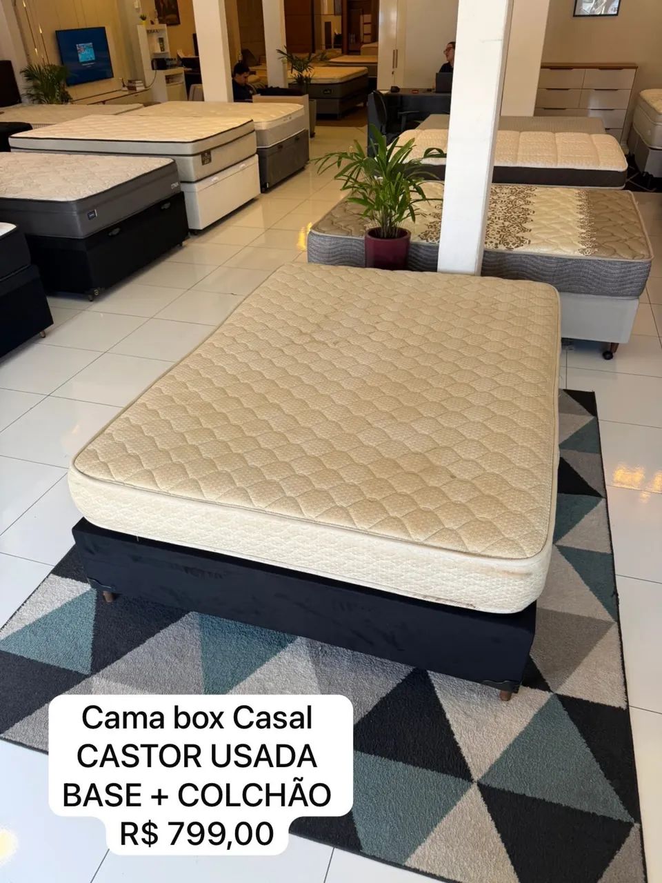 Cama box Casal CASTOR USADA - ENTREGAMOS 