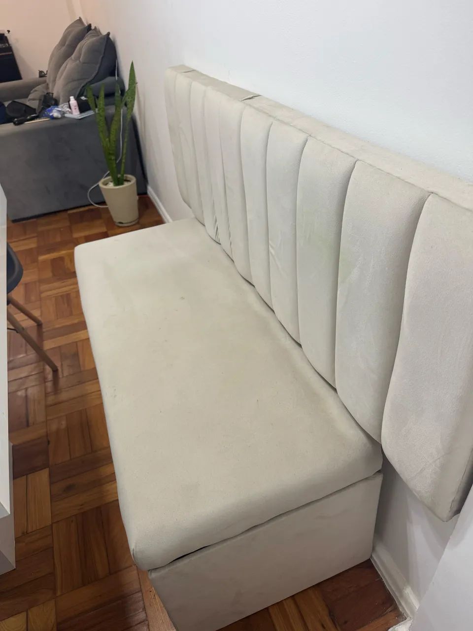 Mesa de Jantar Branca + Canto Alemão - Conjunto - Foto 3