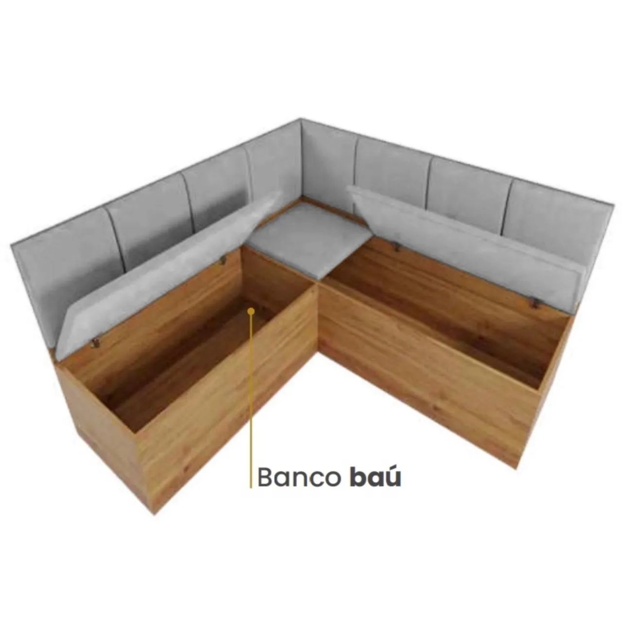 Conjunto Jardim Nobre com Baú 5 Peças - Foto 3