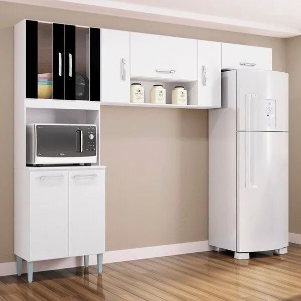 Armário de cozinha em L com 8 portas!