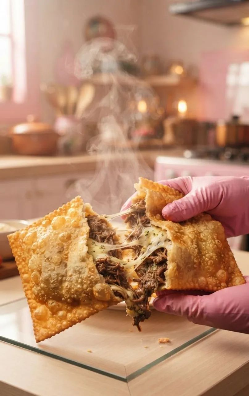 Pastel delicioso e quentinho 