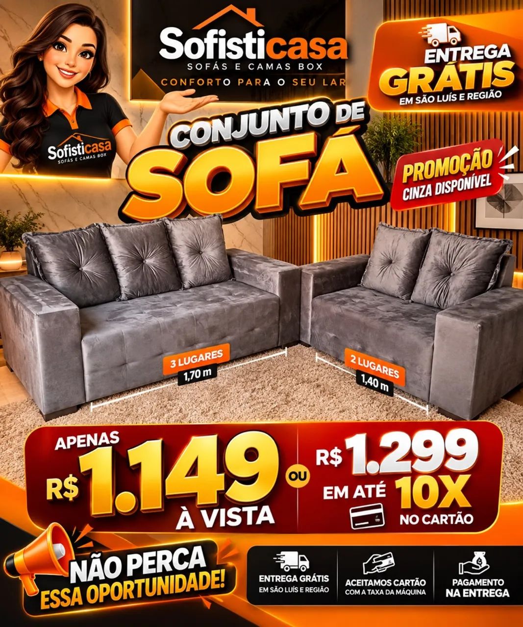 Sofá novos PROMOÇÃO  - Foto 3