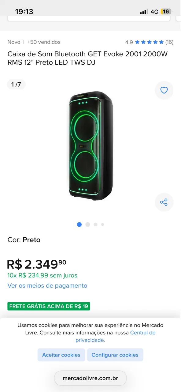 CAIXA DE SOM 2000W RTS NOVA NA CAIXA - Foto 5