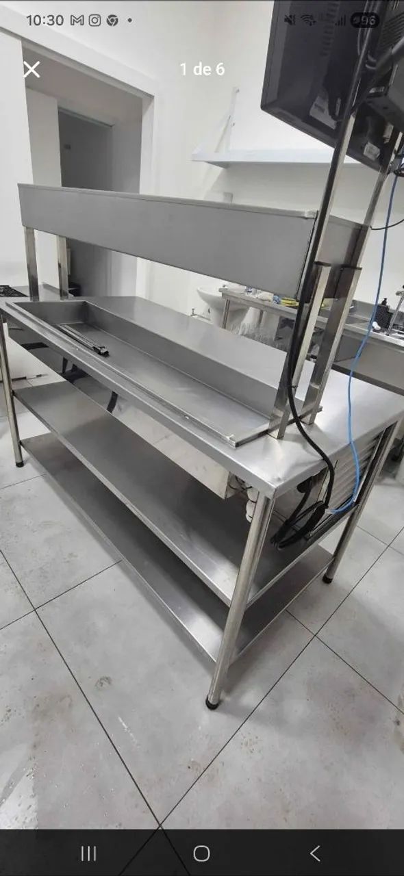 Mesa condimentadora refrigerada dupla  - Foto 5