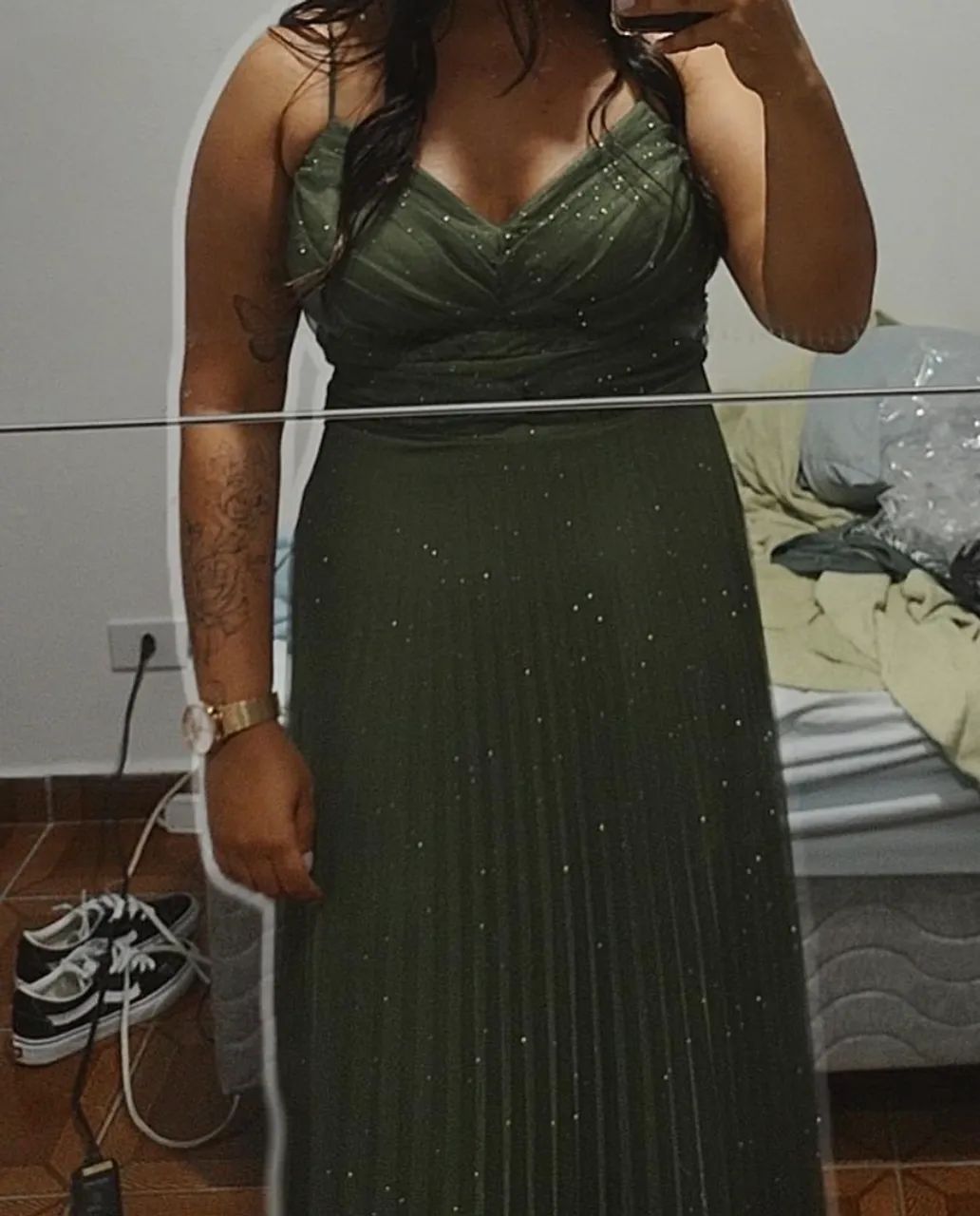 Vestido verde oliva  - Foto 3